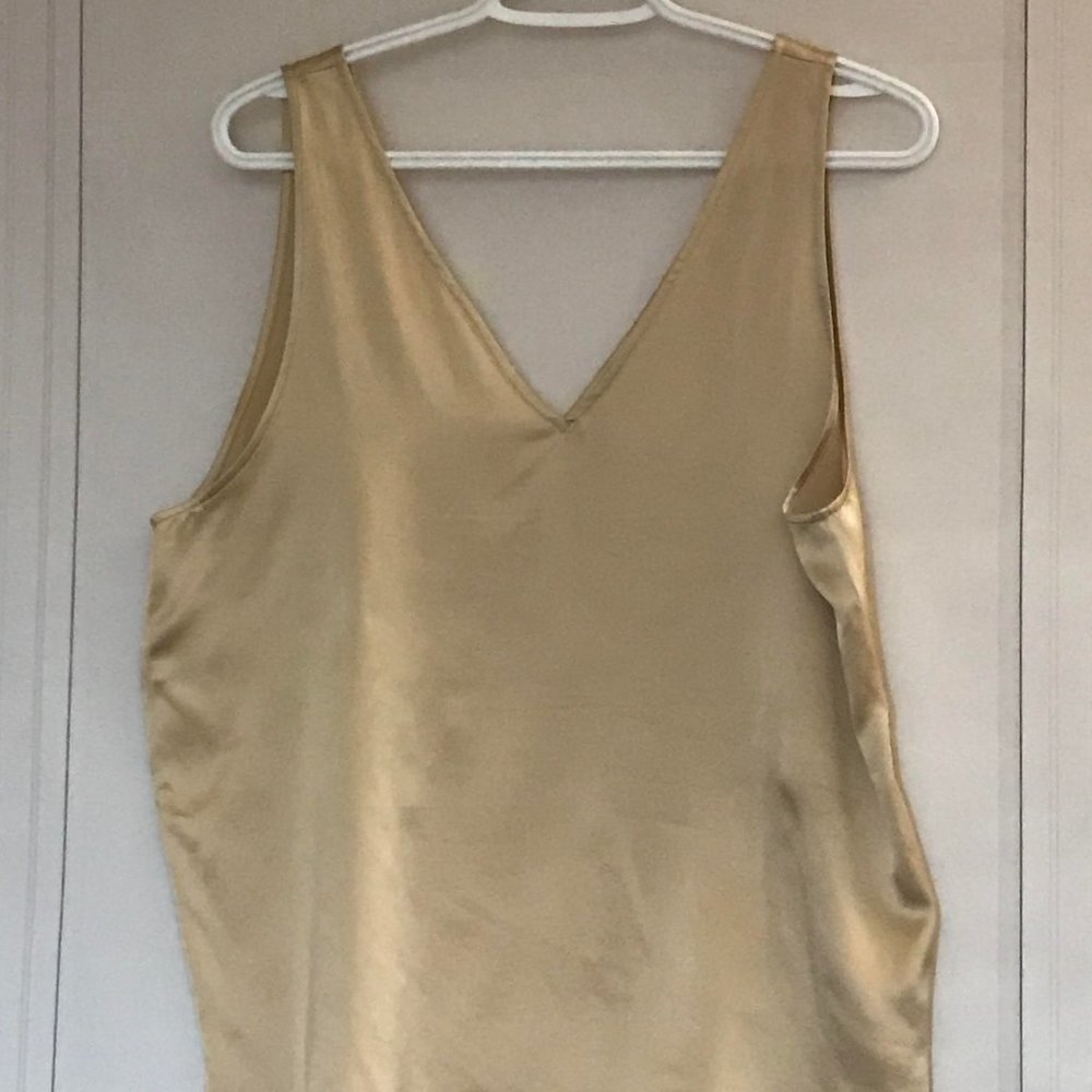 Lily Silk V-Neck Sleeveless Silk Tank Top (NWT)